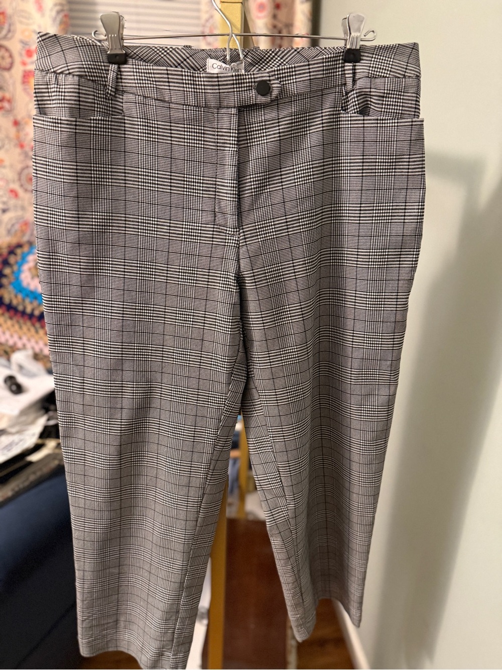Calvin Klein Woman’s Black & White Dress Pants, cropped, size 12